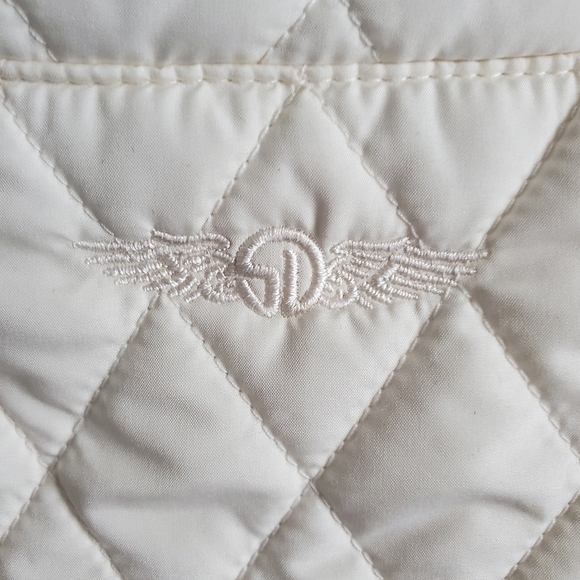Straight Down Ivory Golf Vest Womens Quilted Size Large - Picture 6 of 8